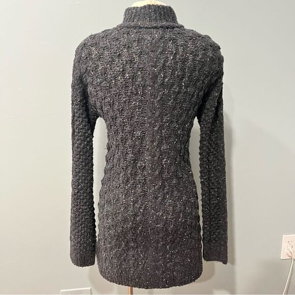 Juicy Couture Wool/Cashmere Chunky Marled Cable Knit Long Cardigan Size Small - Picture 5 of 8